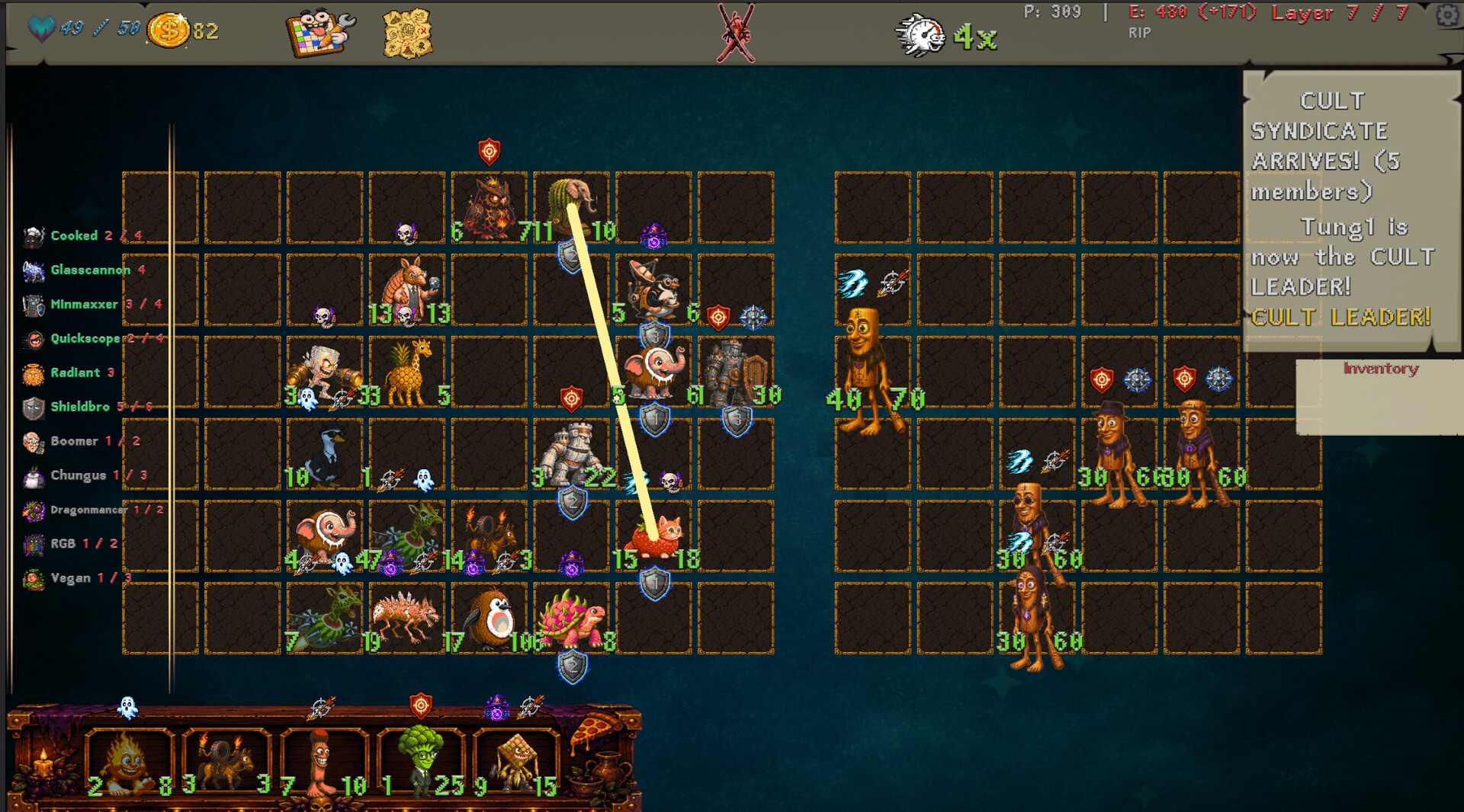 Brainrot Autobattler official screenshot - chaotic autobattler battlefield