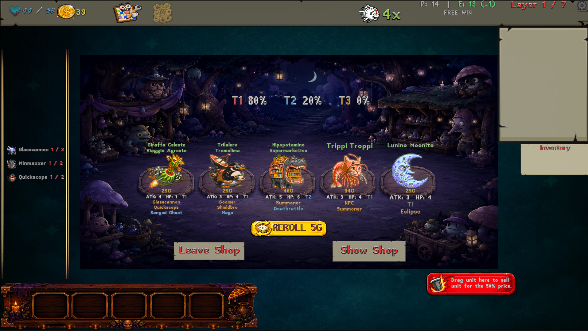 Brainrot Autobattler screenshot - trait synergies